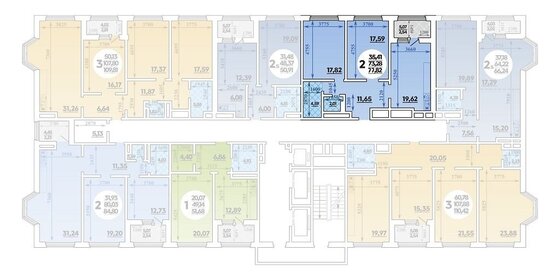 Квартира 77,5 м², 2-комнатная - изображение 1