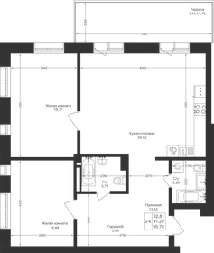 93,5 м², 2-комнатная квартира 13 091 400 ₽ - изображение 45