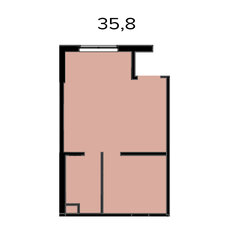 Квартира 35,8 м², 1-комнатные - изображение 4