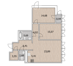 Квартира 82,3 м², 3-комнатная - изображение 1