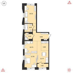 Квартира 77 м², 4-комнатная - изображение 1