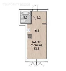 34,7 м², квартира-студия 5 800 000 ₽ - изображение 60