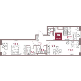 72,6 м², 3-комнатная квартира 42 064 440 ₽ - изображение 23