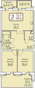 103,4 м², 3-комнатная квартира 10 900 000 ₽ - изображение 74