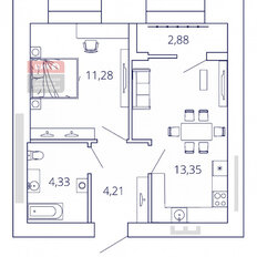 Квартира 37 м², 1-комнатная - изображение 2