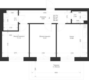 55 м², 2-комнатная квартира 9 240 000 ₽ - изображение 43