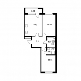 Квартира 65,3 м², 2-комнатная - изображение 1