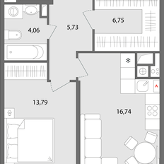 Квартира 47,1 м², 2-комнатная - изображение 3