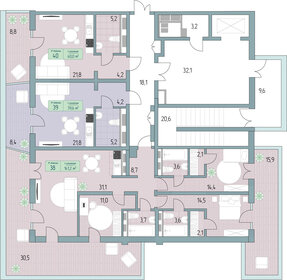 176 м², 3-комнатная квартира 79 110 000 ₽ - изображение 88