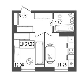 52,6 м², квартира-студия 5 300 000 ₽ - изображение 31