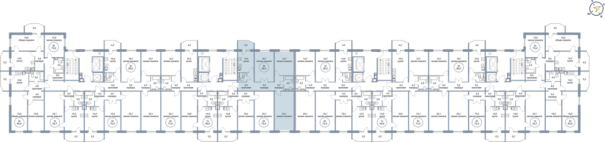 95 м², 3-комнатная квартира 9 260 000 ₽ - изображение 8