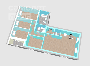 Квартира 128,3 м², 4-комнатная - изображение 3
