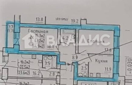 Квартира 64,9 м², 2-комнатная - изображение 1