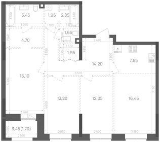 Квартира 100,1 м², 3-комнатная - изображение 1