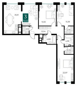 126,6 м², 3-комнатная квартира 18 996 000 ₽ - изображение 10