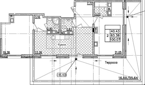 100,1 м², 2-комнатная квартира 33 617 908 ₽ - изображение 1