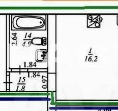 Квартира 41,3 м², 1-комнатная - изображение 2