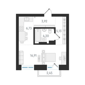 Квартира 36,9 м², студия - изображение 1