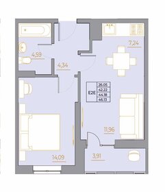 47 м², 2-комнатная квартира 4 500 000 ₽ - изображение 63