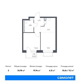 35,2 м², 1-комнатная квартира 8 142 980 ₽ - изображение 33