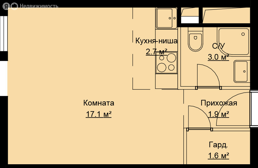 Варианты планировок ЖК LIBERTY - планировка 8