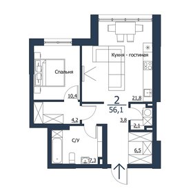 39,7 м², 1-комнатная квартира 6 800 000 ₽ - изображение 66