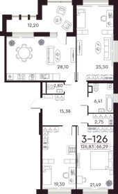 140,3 м², 4-комнатная квартира 47 563 952 ₽ - изображение 14