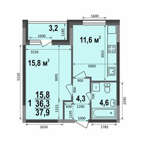 39,3 м², 1-комнатная квартира 3 620 316 ₽ - изображение 103