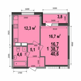 40,7 м², 1-комнатная квартира 5 800 000 ₽ - изображение 46