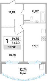 51,8 м², 1-комнатная квартира 9 852 000 ₽ - изображение 42