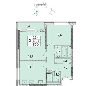 48,7 м², 3-комнатная квартира 8 936 450 ₽ - изображение 17