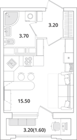 22,9 м², квартира-студия 5 950 941 ₽ - изображение 30