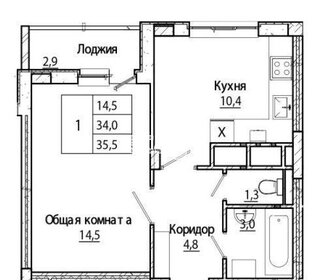 37,3 м², 1-комнатная квартира 4 250 000 ₽ - изображение 35