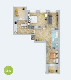 Квартира 76,1 м², 3-комнатная - изображение 1