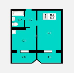 39 м², 1-комнатная квартира 4 950 000 ₽ - изображение 43