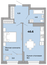 45,3 м², 1-комнатная квартира 6 749 700 ₽ - изображение 27