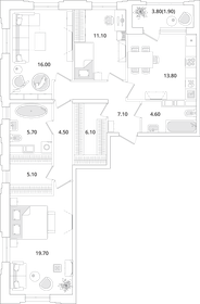 95 м², 3-комнатная квартира 19 500 000 ₽ - изображение 143