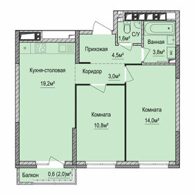 58,4 м², 4-комнатная квартира 3 850 000 ₽ - изображение 91