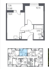 Квартира 34,3 м², 1-комнатная - изображение 1