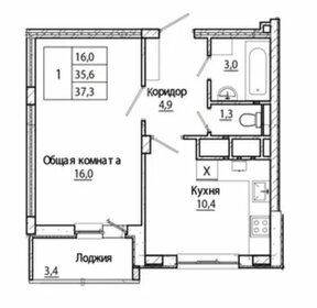 35,6 м², 1-комнатная квартира 4 150 000 ₽ - изображение 22