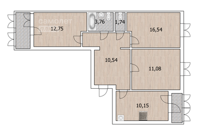 Квартира 85 м², 3-комнатная - изображение 1