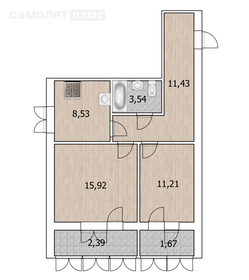 47,4 м², 2-комнатная квартира 5 800 000 ₽ - изображение 31