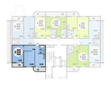 55,6 м², 2-комнатная квартира 5 600 000 ₽ - изображение 19