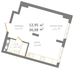 37,5 м², квартира-студия 9 900 000 ₽ - изображение 54
