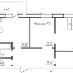 Квартира 71,7 м², 2-комнатная - изображение 2