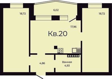 65,8 м², 2-комнатная квартира 6 378 720 ₽ - изображение 70