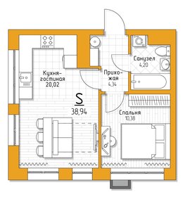 36 м², 1-комнатная квартира 3 204 000 ₽ - изображение 1