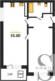 55 м², 2-комнатная квартира 5 040 000 ₽ - изображение 22