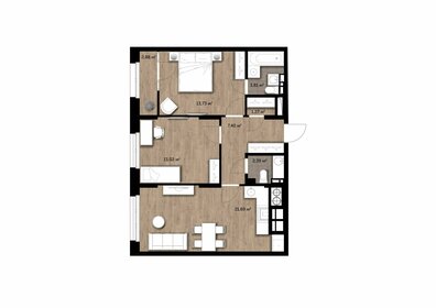 Квартира 64,8 м², 2-комнатная - изображение 1