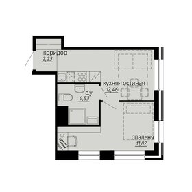 Квартира 30,2 м², 1-комнатные - изображение 1